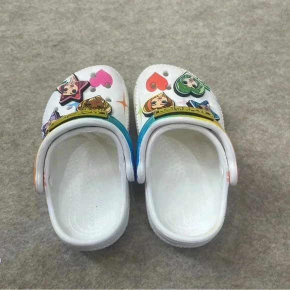 CROCS Kids Classic Rainbow High Toddlers White Slip On Shoes Size C5 Toddler - Picture 10 of 13
